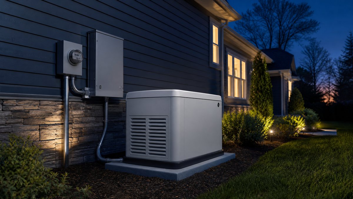 Residential standby generator installation