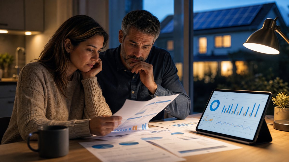 Home energy bill review and solar usage dashboard